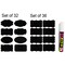 Wrapables Set of 68 Chalkboard Labels / Chalkboard Stickers with White Liquid Chalk Pen